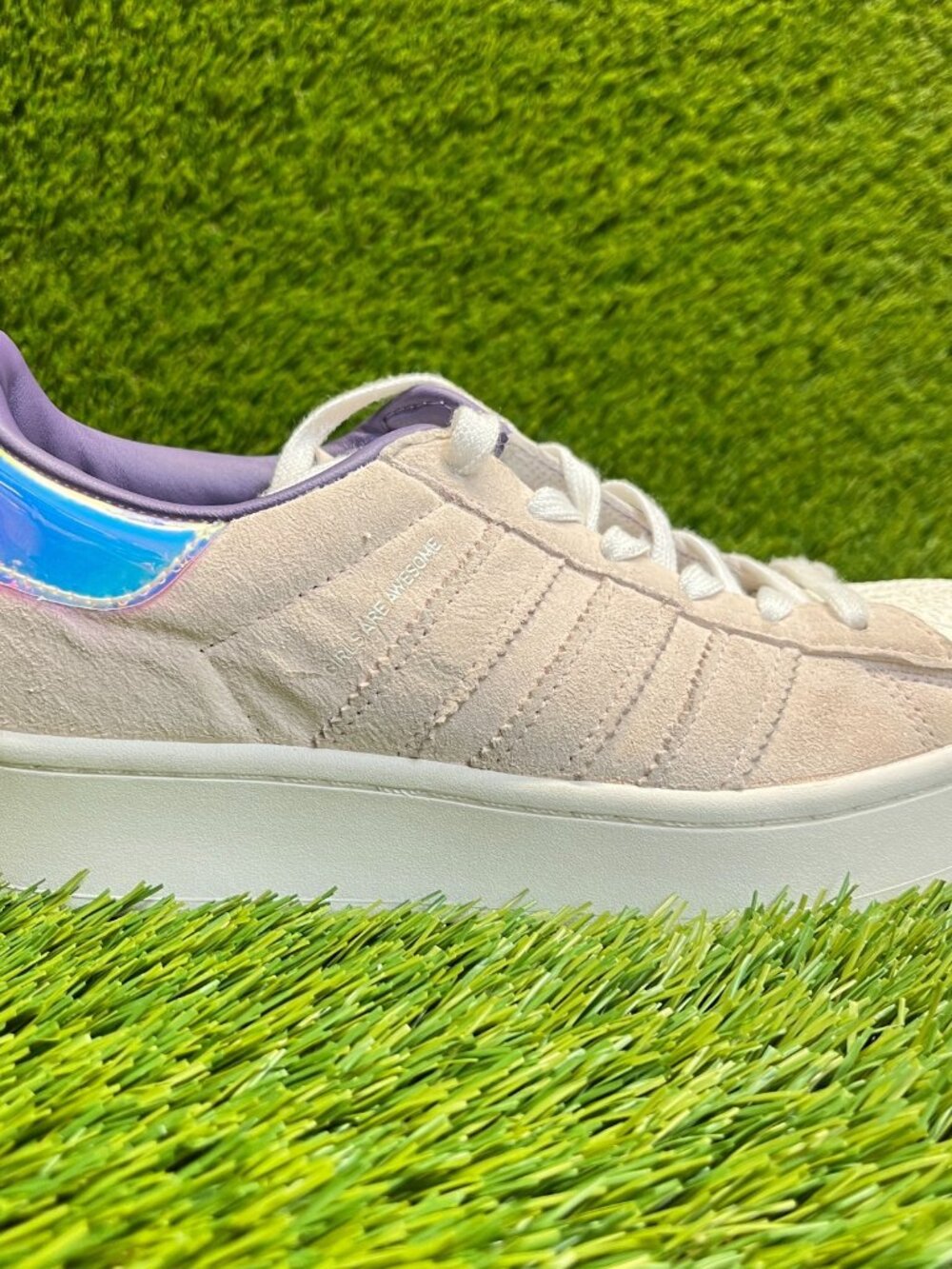 Adidas Superstar Plateau Womens Size 6 Icey Pink Athletic Suede Shoes Sneakers